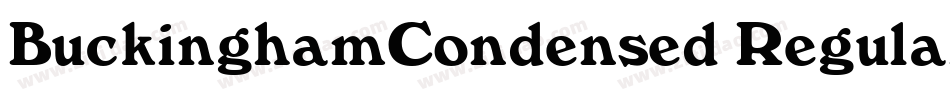 BuckinghamCondensed Regular字体转换